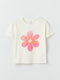 Crew Neck Printed Short Sleeve Baby Girl T-Shirt